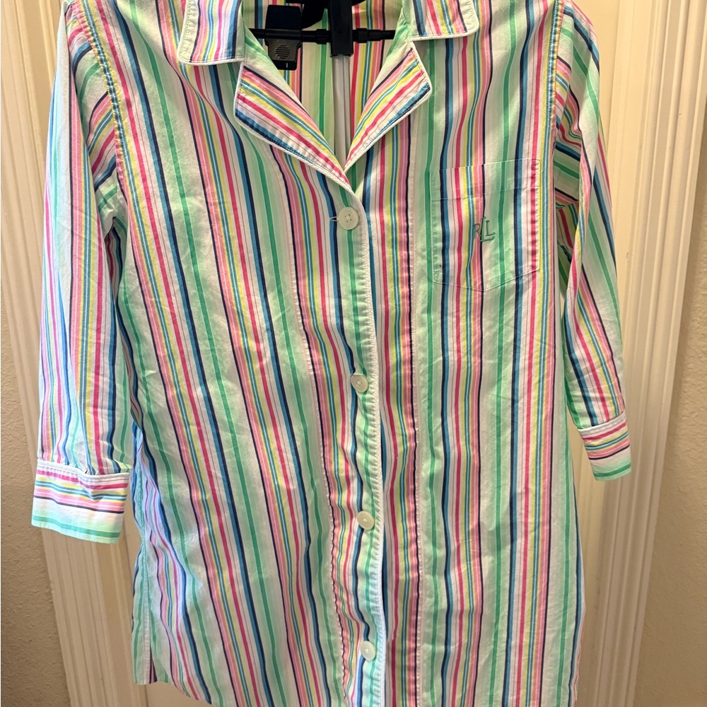 Lauren Ralph Lauren Button-Up Sleep Shirt